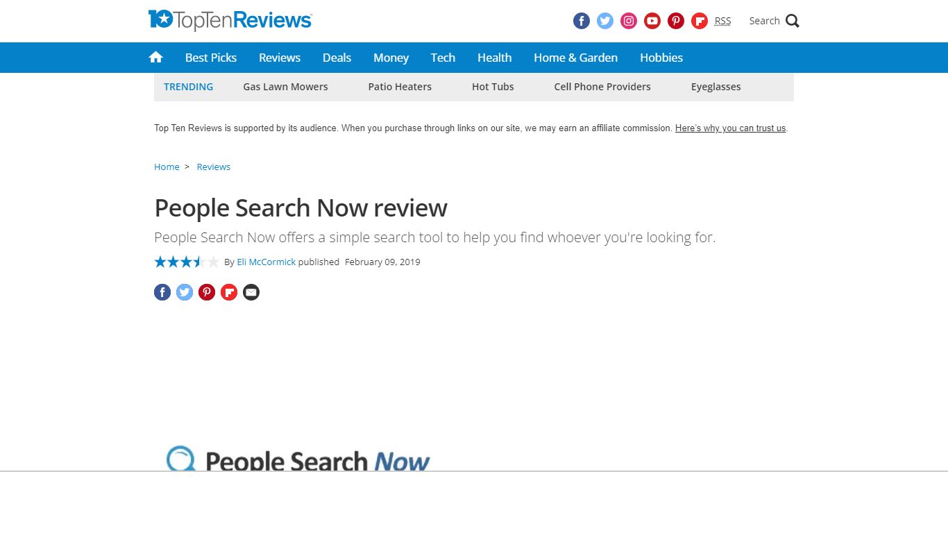 People Search Now review | Top Ten Reviews